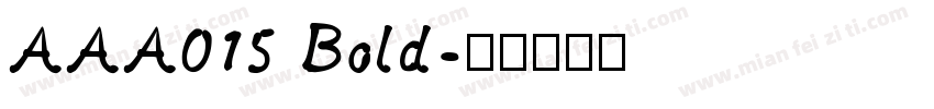 AAA015 Bold字体转换